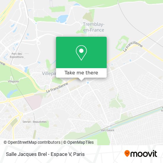 Mapa Salle Jacques Brel - Espace V