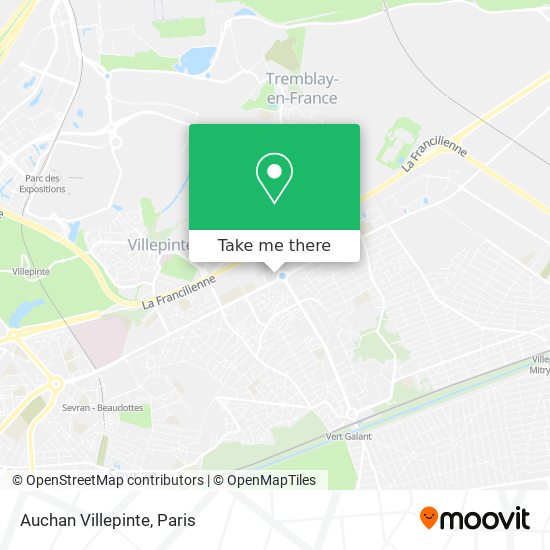 Mapa Auchan Villepinte