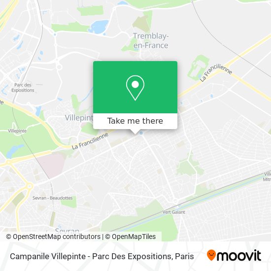 Mapa Campanile Villepinte - Parc Des Expositions