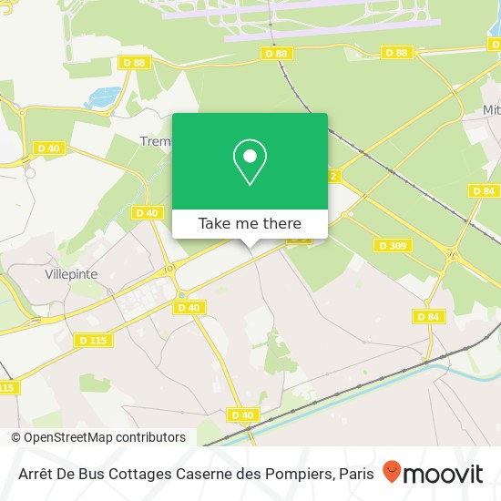 Mapa Arrêt De Bus Cottages Caserne des Pompiers