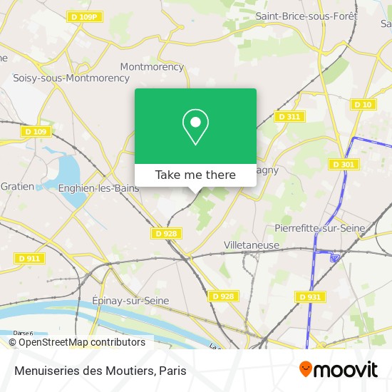 Mapa Menuiseries des Moutiers