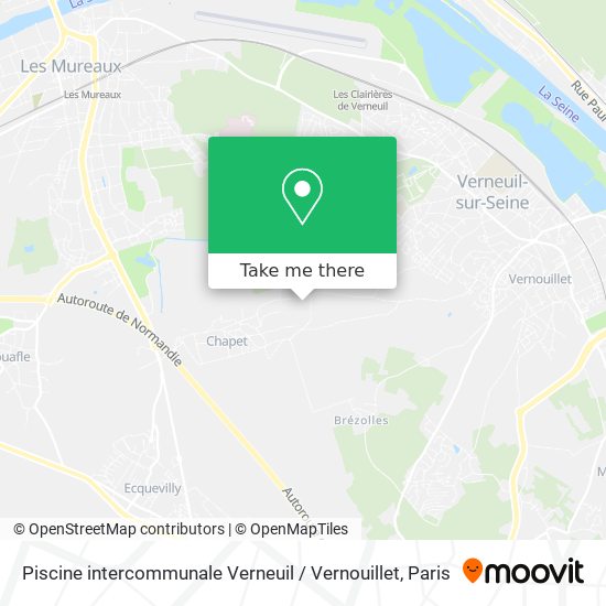 Mapa Piscine intercommunale Verneuil / Vernouillet