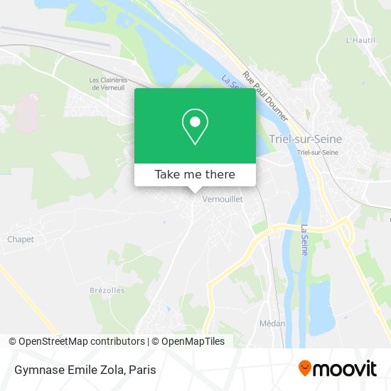 Mapa Gymnase Emile Zola