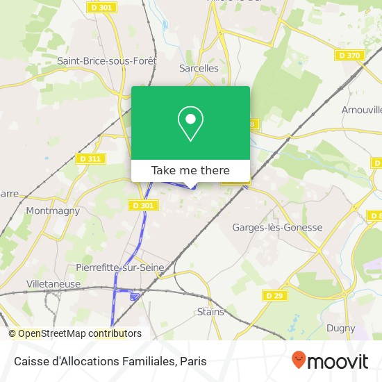 Caisse d'Allocations Familiales map