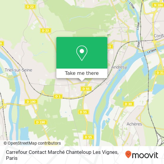 Mapa Carrefour Contact Marché Chanteloup Les Vignes