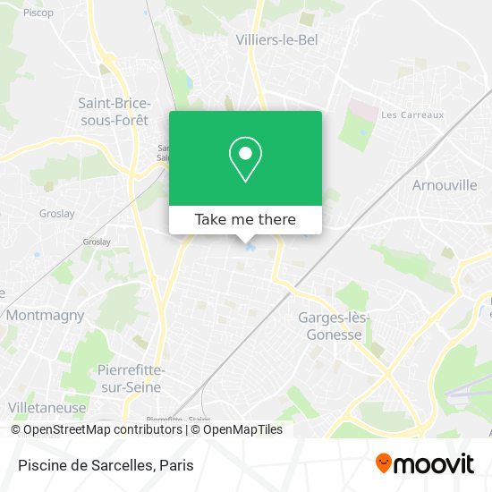 Piscine de Sarcelles map