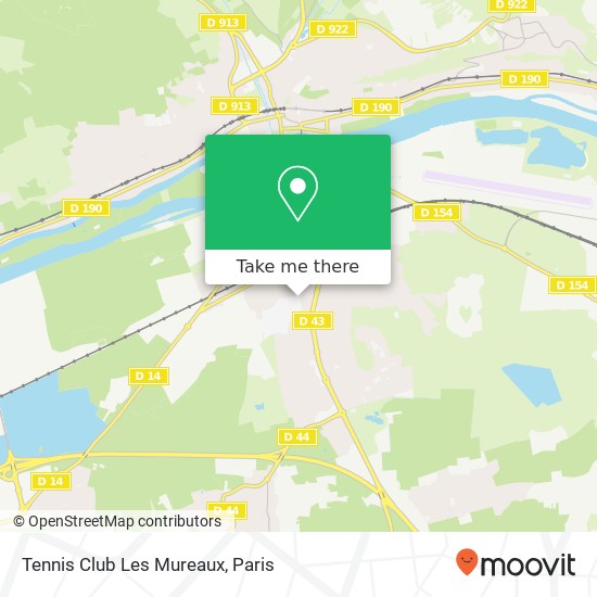 Mapa Tennis Club Les Mureaux