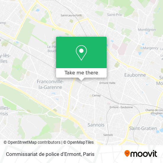 Mapa Commissariat de police d'Ermont