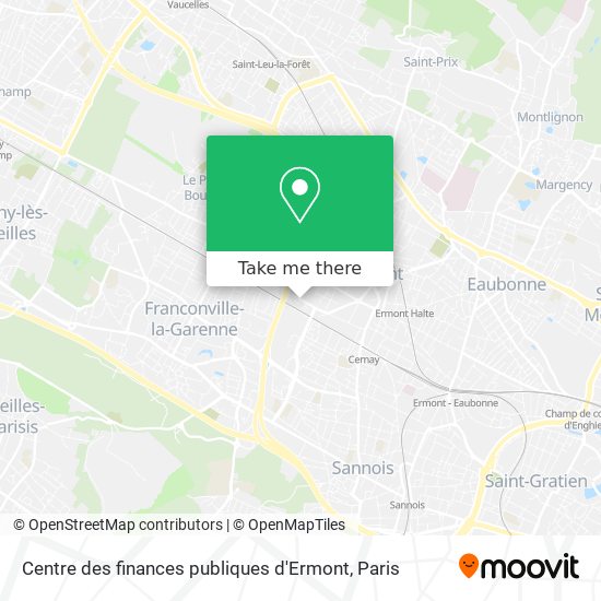 Mapa Centre des finances publiques d'Ermont