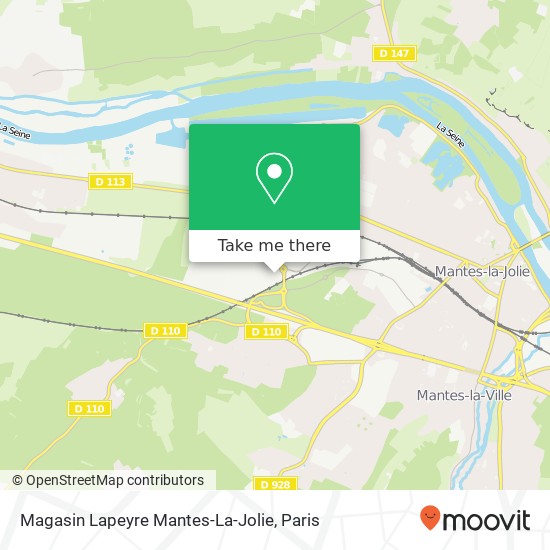 Mapa Magasin Lapeyre Mantes-La-Jolie
