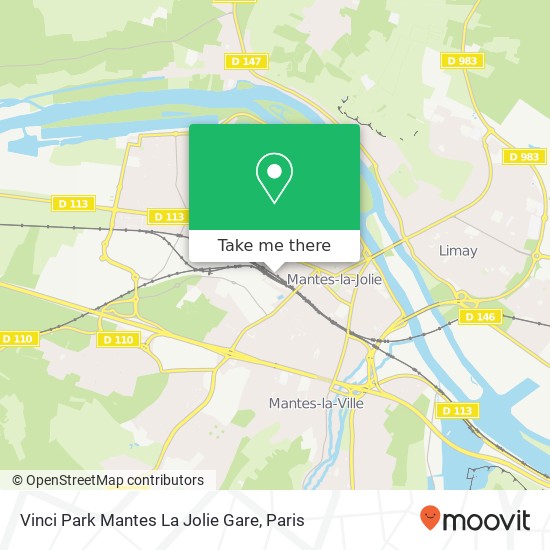 Vinci Park Mantes La Jolie Gare map