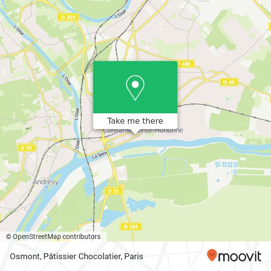 Mapa Osmont, Pâtissier Chocolatier