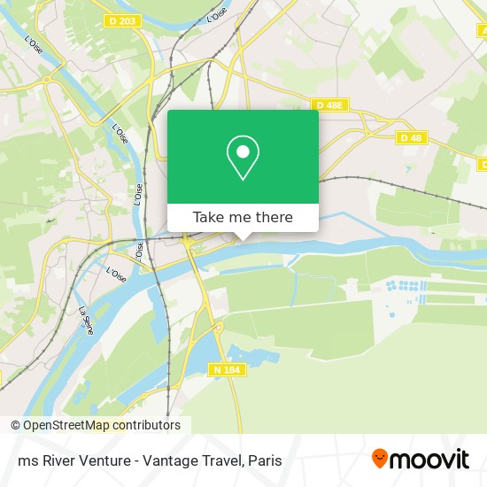 Mapa ms River Venture - Vantage Travel