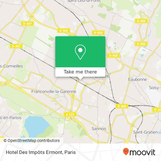 Hotel Des Impôts Ermont map