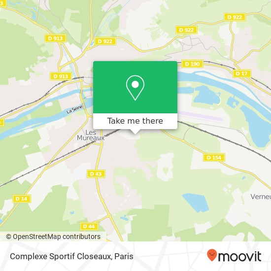 Complexe Sportif Closeaux map