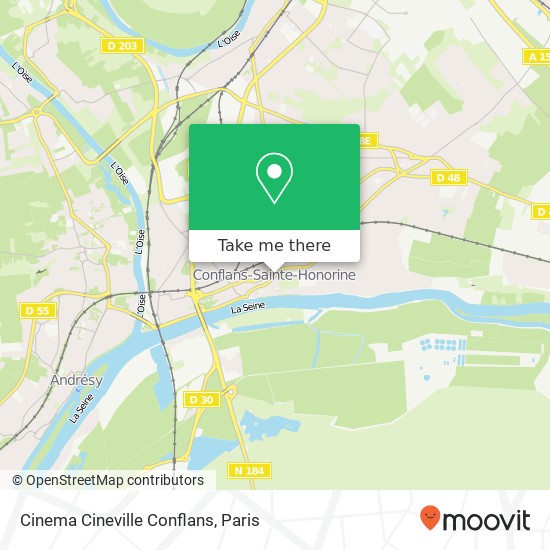 Cinema Cineville Conflans map