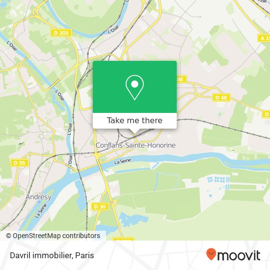 Davril immobilier map