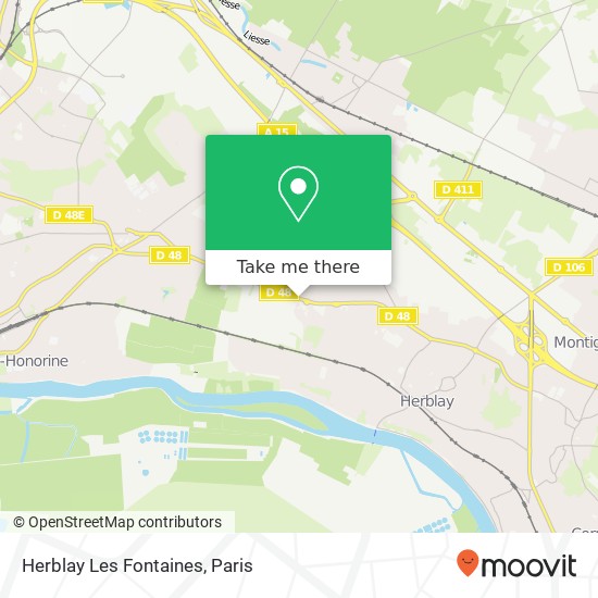 Mapa Herblay Les Fontaines