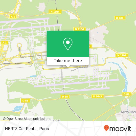 Mapa HERTZ Car Rental