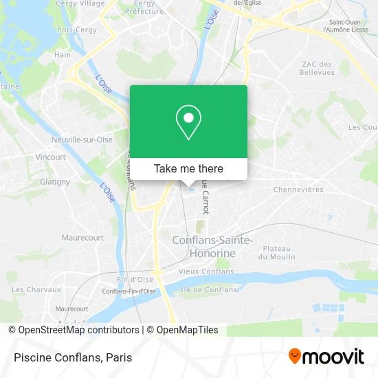 Piscine Conflans map