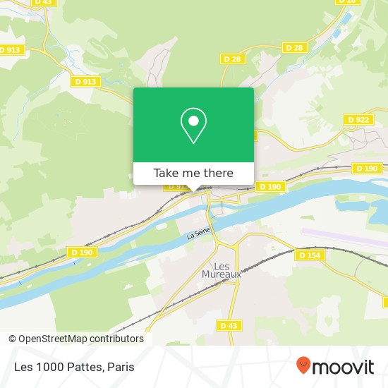 Les 1000 Pattes map