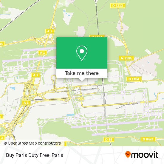 Buy Paris Duty Free map