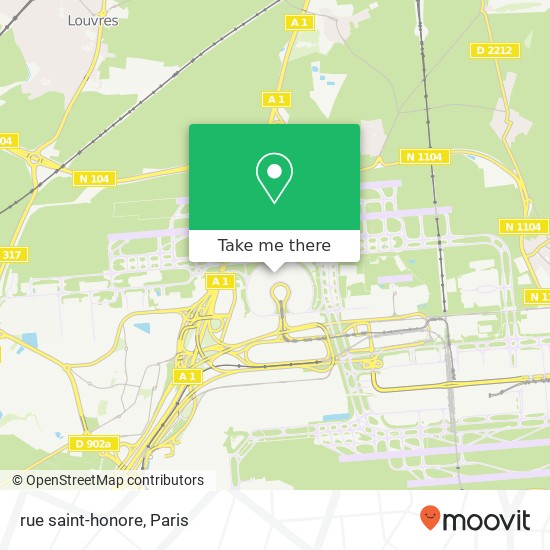 Mapa rue saint-honore