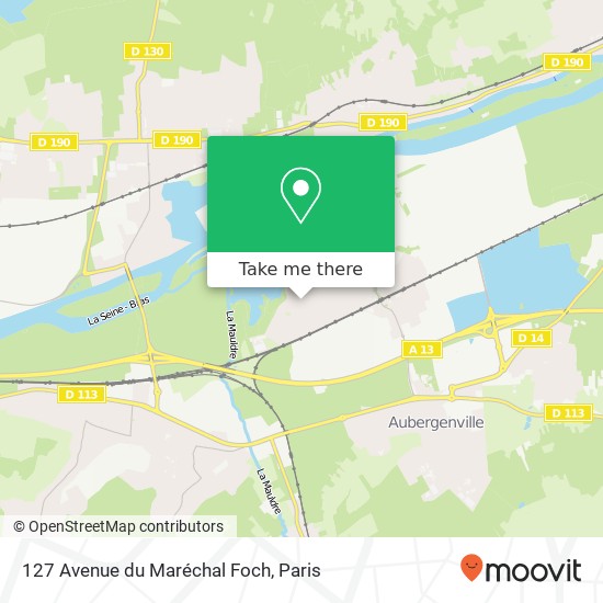 Mapa 127 Avenue du Maréchal Foch