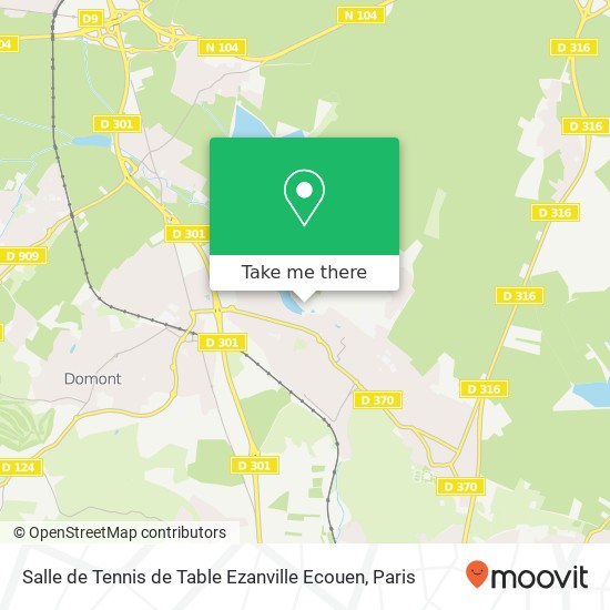 Salle de Tennis de Table Ezanville Ecouen map