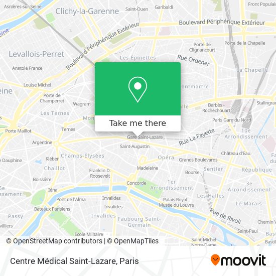 Mapa Centre Médical Saint-Lazare