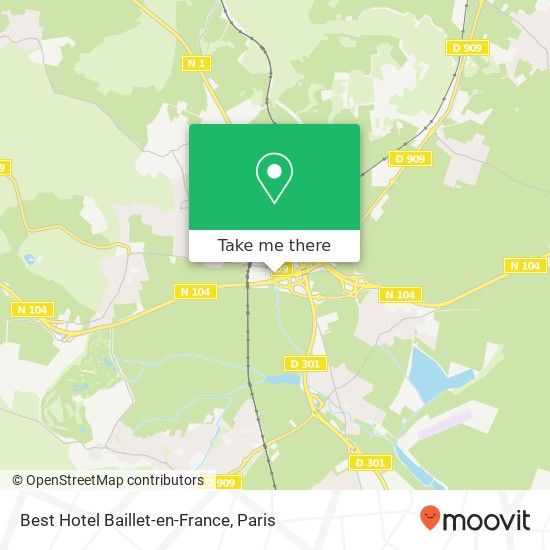 Best Hotel Baillet-en-France map