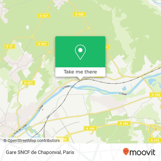 Mapa Gare SNCF de Chaponval