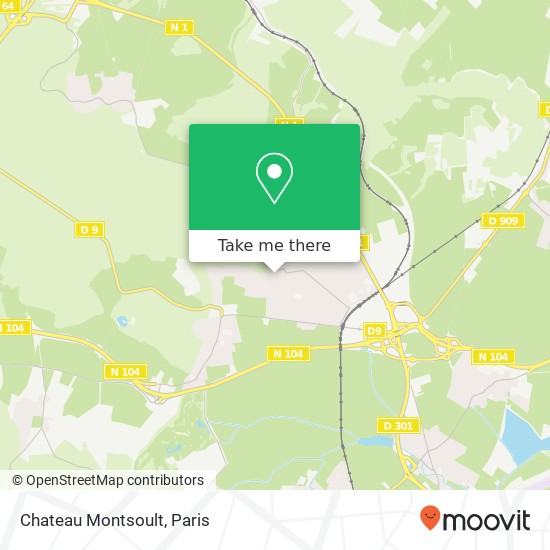 Mapa Chateau Montsoult