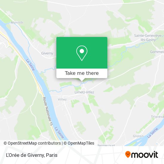L'Orée de Giverny map