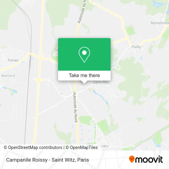 Campanile Roissy - Saint Witz map