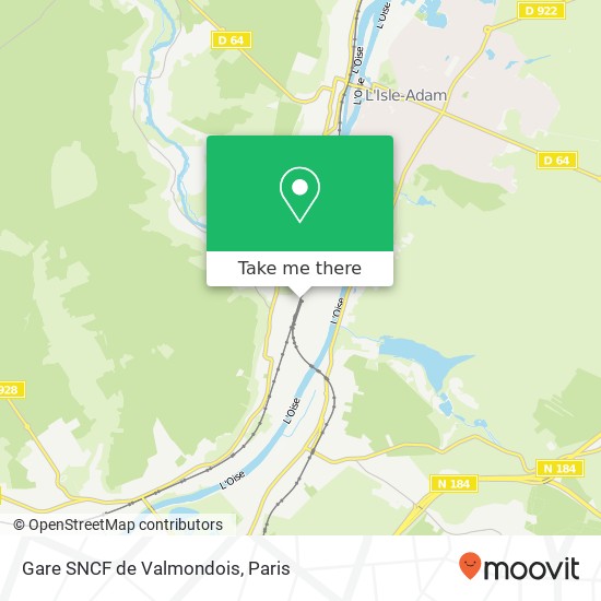 Gare SNCF de Valmondois map