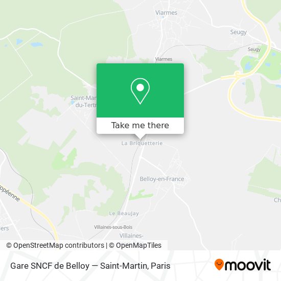 Mapa Gare SNCF de Belloy — Saint-Martin