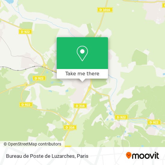 Bureau de Poste de Luzarches map