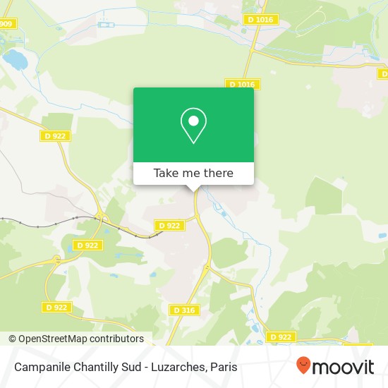 Campanile Chantilly Sud - Luzarches map