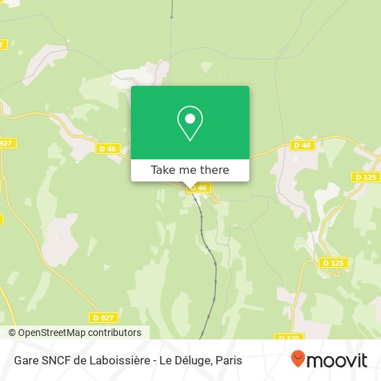 Gare SNCF de Laboissière - Le Déluge map
