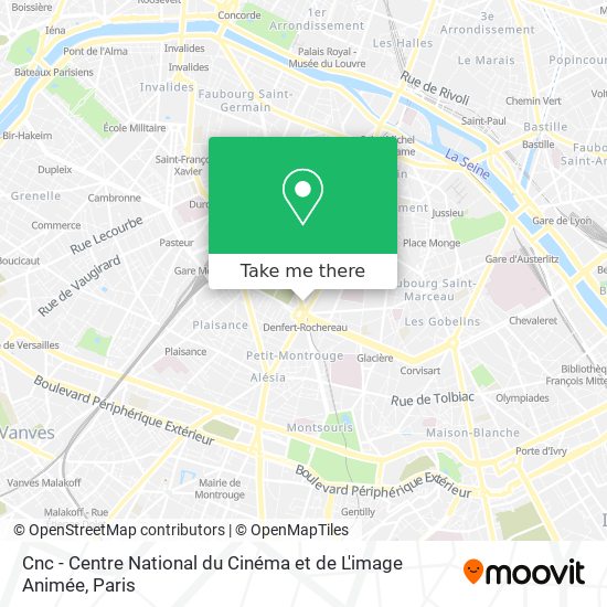 Cnc - Centre National du Cinéma et de L'image Animée map