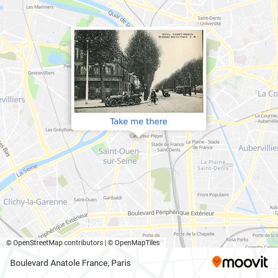 Mapa Boulevard Anatole France