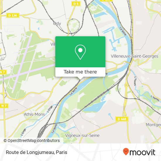 Mapa Route de Longjumeau