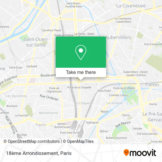 18ème Arrondissement map
