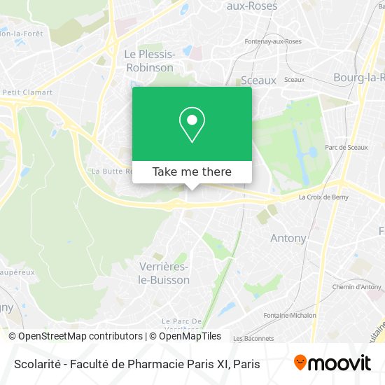 Scolarité - Faculté de Pharmacie Paris XI map
