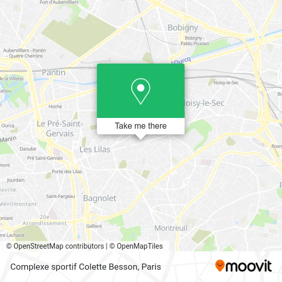 Complexe sportif Colette Besson map