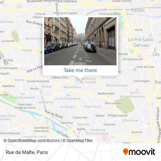 Mapa Rue de Malte