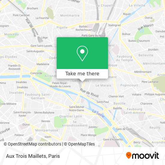 Aux Trois Maillets map