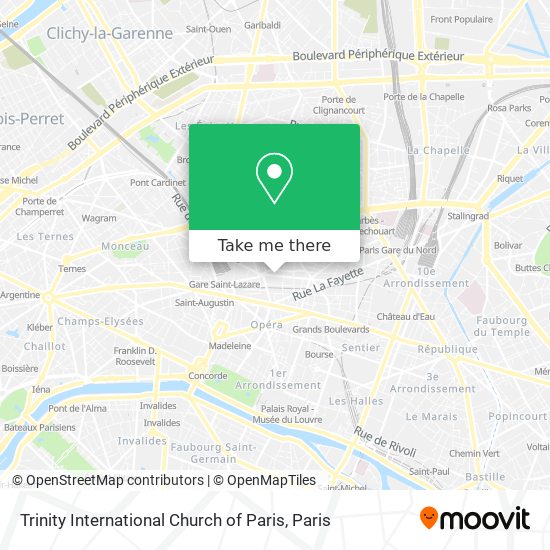 Trinity International Church of Paris map