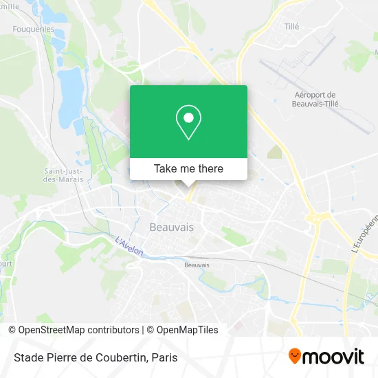 Stade Pierre de Coubertin map